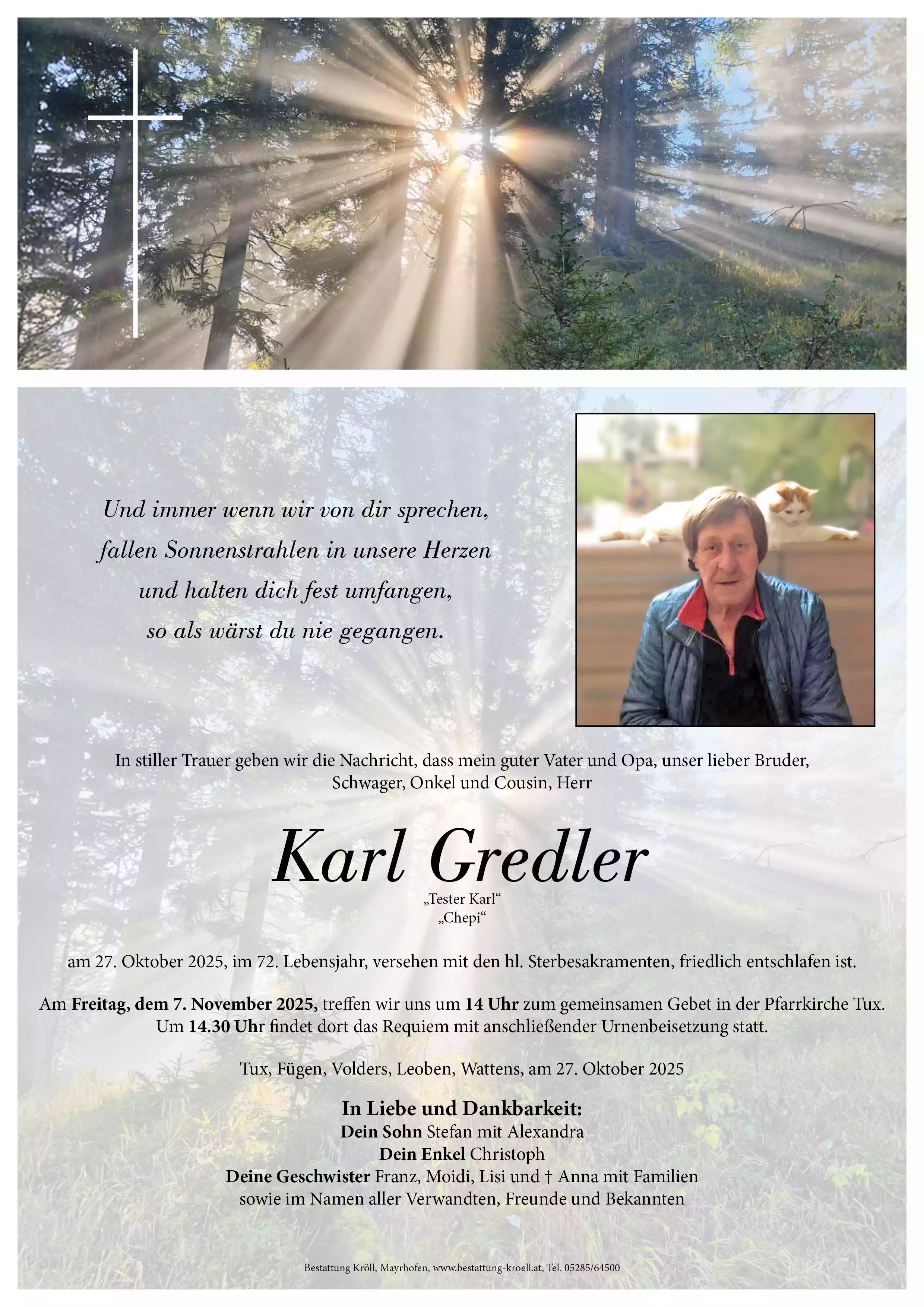 Parte von Karl Gredler
